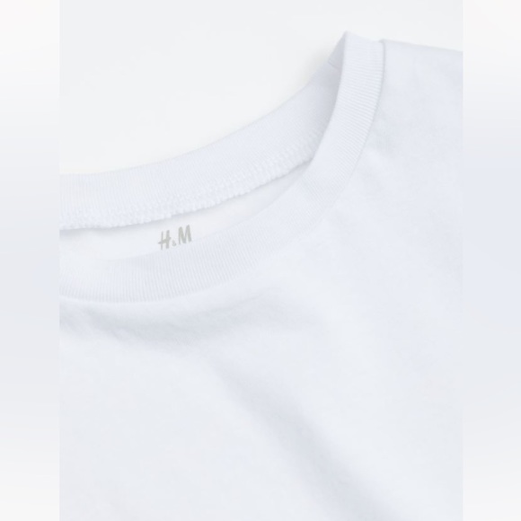NWT H&M Kids White Cotton T-shirt - Picture 3 of 6